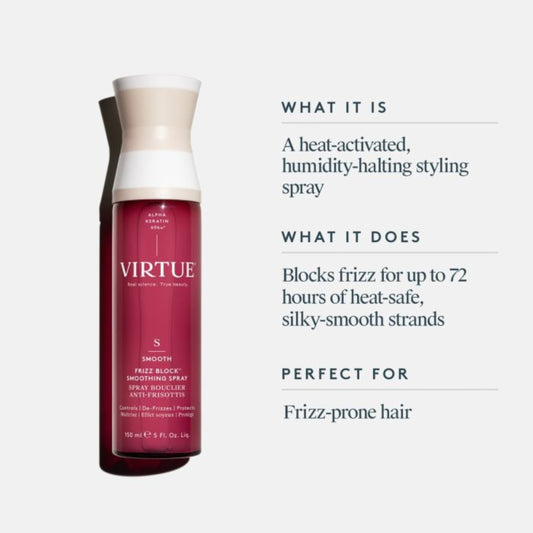 Virtue Frizz Shield Rx - Humidity-Blocking Smoothing Spray - 5 Oz