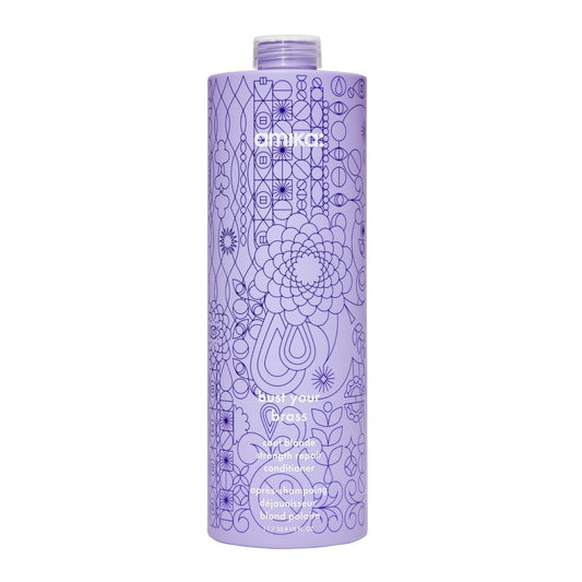 Amika Bust Your Brass Blonde Repair Conditioner 33.8 oz – vibrant tone & strength