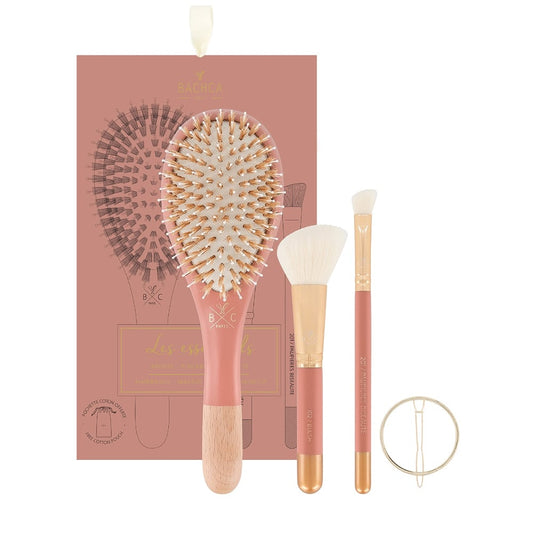 Bachca Essentials Hair Kit Terracotta featuring elegant brushes and combs in warm terracotta tones for daily hair styling and care.