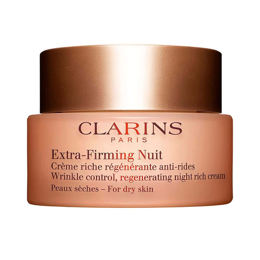 Clarins Extra Firming Night Cream for Dry Skin 1.6 oz jar for overnight firming and hydration
