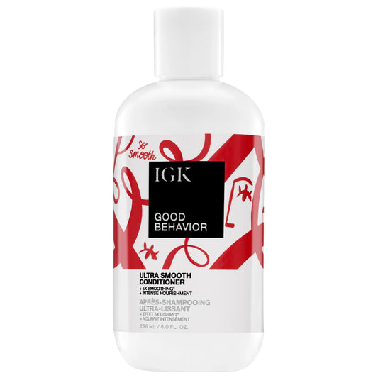 IGK Hair Good Behavior Ultra Smooth Conditioner 8 oz bottle for frizz control and smooth, shiny hair