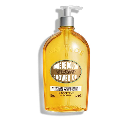 L'Occitane Almond Shower Oil 16.9 oz – nourishing body cleanser with almond oil