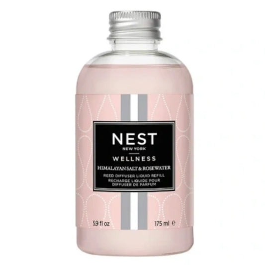 NEST Himalayan Salt & Rosewater Reed Diffuser Refill 5.9 Oz with fresh, calming scent for a relaxing home.