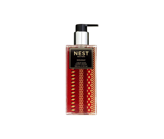 Nest New York Holiday Liquid Soap 10 OZ for festive, moisturizing hand cleansing with a seasonal fragrance