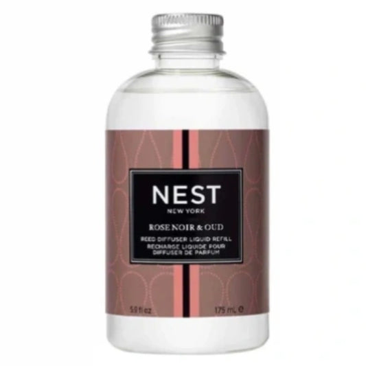NEST Rose Noir & Oud Diffuser Refill 5.9 Oz with rich floral scent.