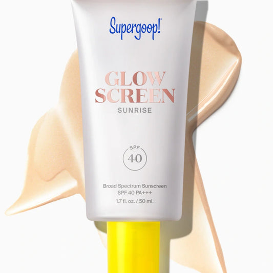 Supergoop! Glowscreen Sunrise SPF 40 1.7 oz – illuminating sunscreen with SPF 40 that hydrates, primes, and gives a radiant glow.