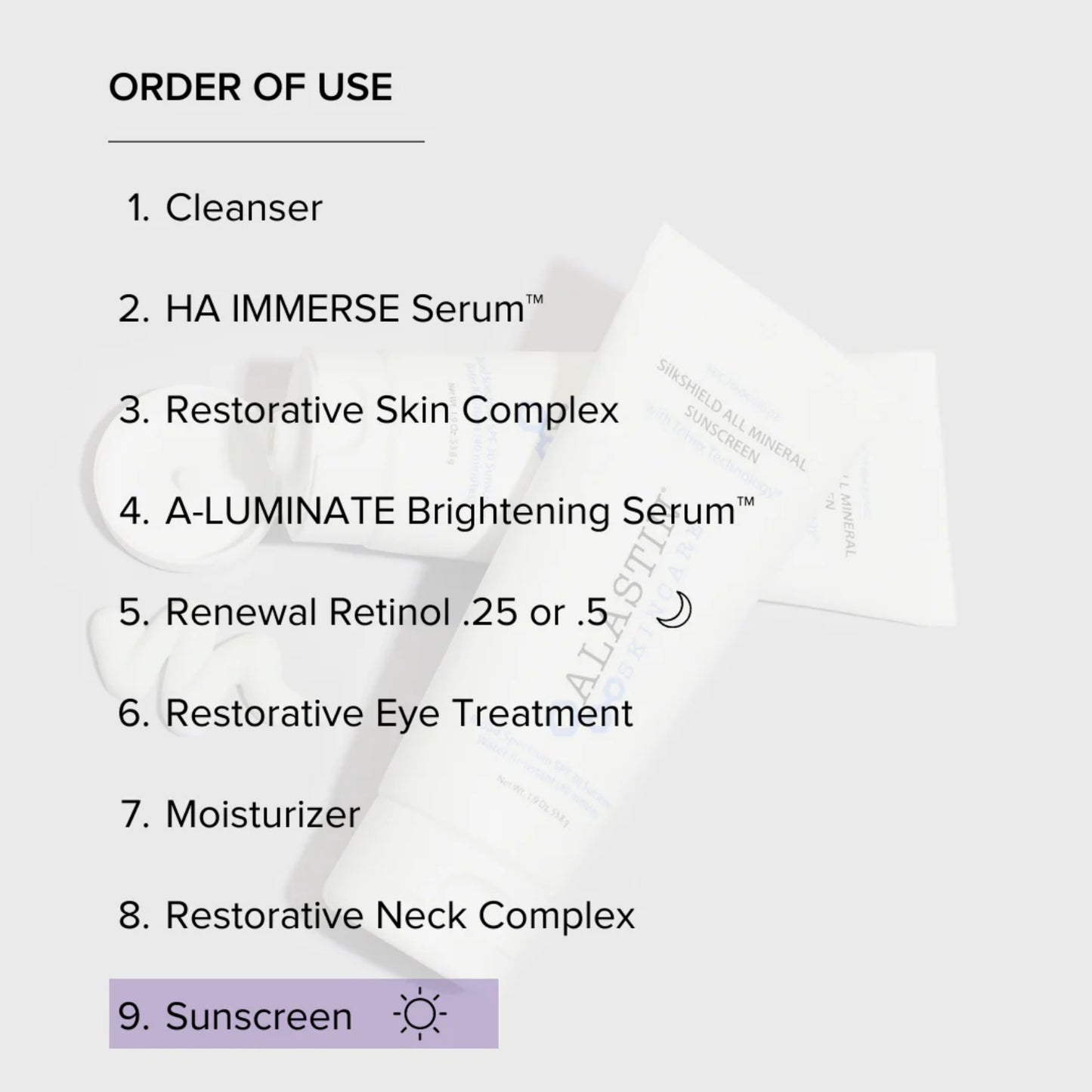 Alastin Skincare SilkSHIELD All Mineral Sunscreen SPF 30 - Steps