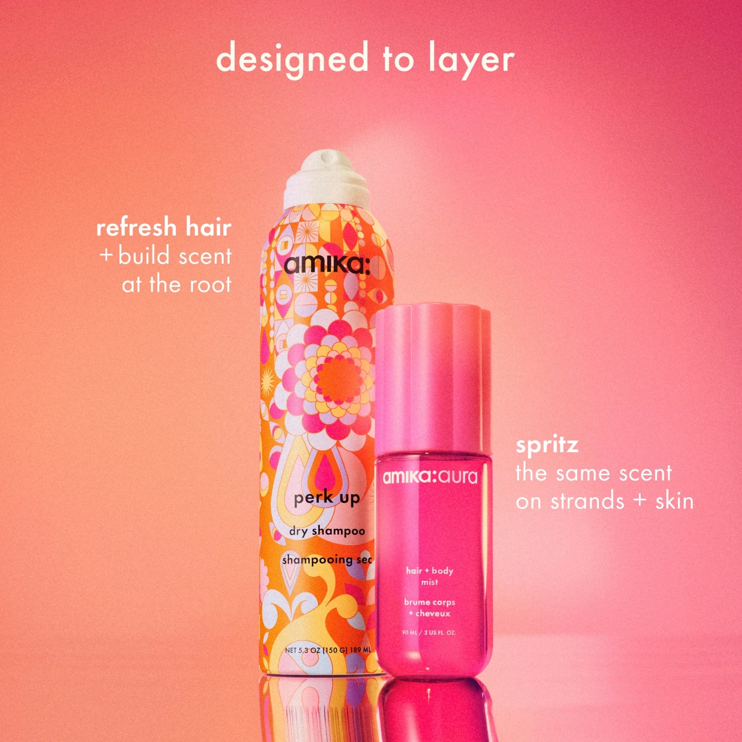 Amika Aura Hair and Body Mist - Signature Scent Fragrance Spray