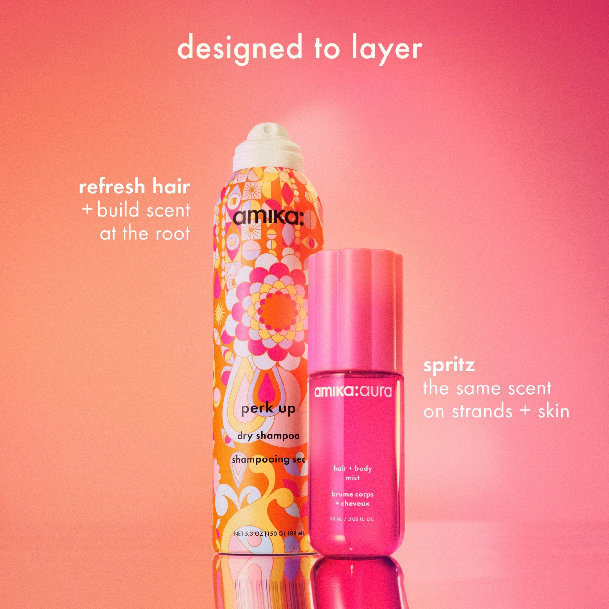 Amika Aura Hair and Body Mist - Signature Scent Fragrance Spray
