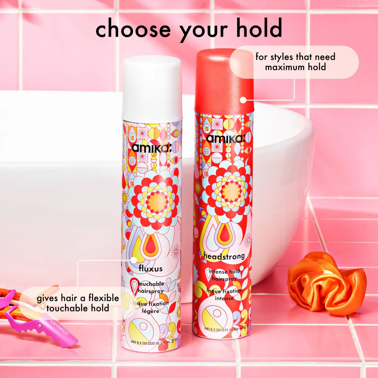 Amika Fluxus Touchable Hairspray - Flexible Hold Finishing Spray