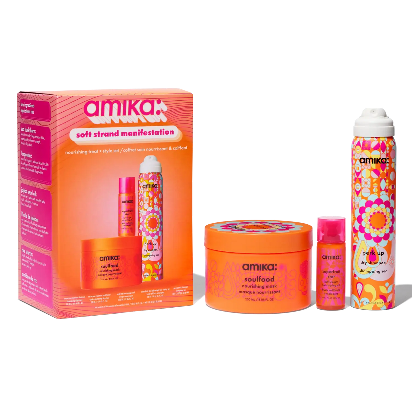 Amika Soft Strand Manifestation Nourishing Hair Care Set (3-Piece)