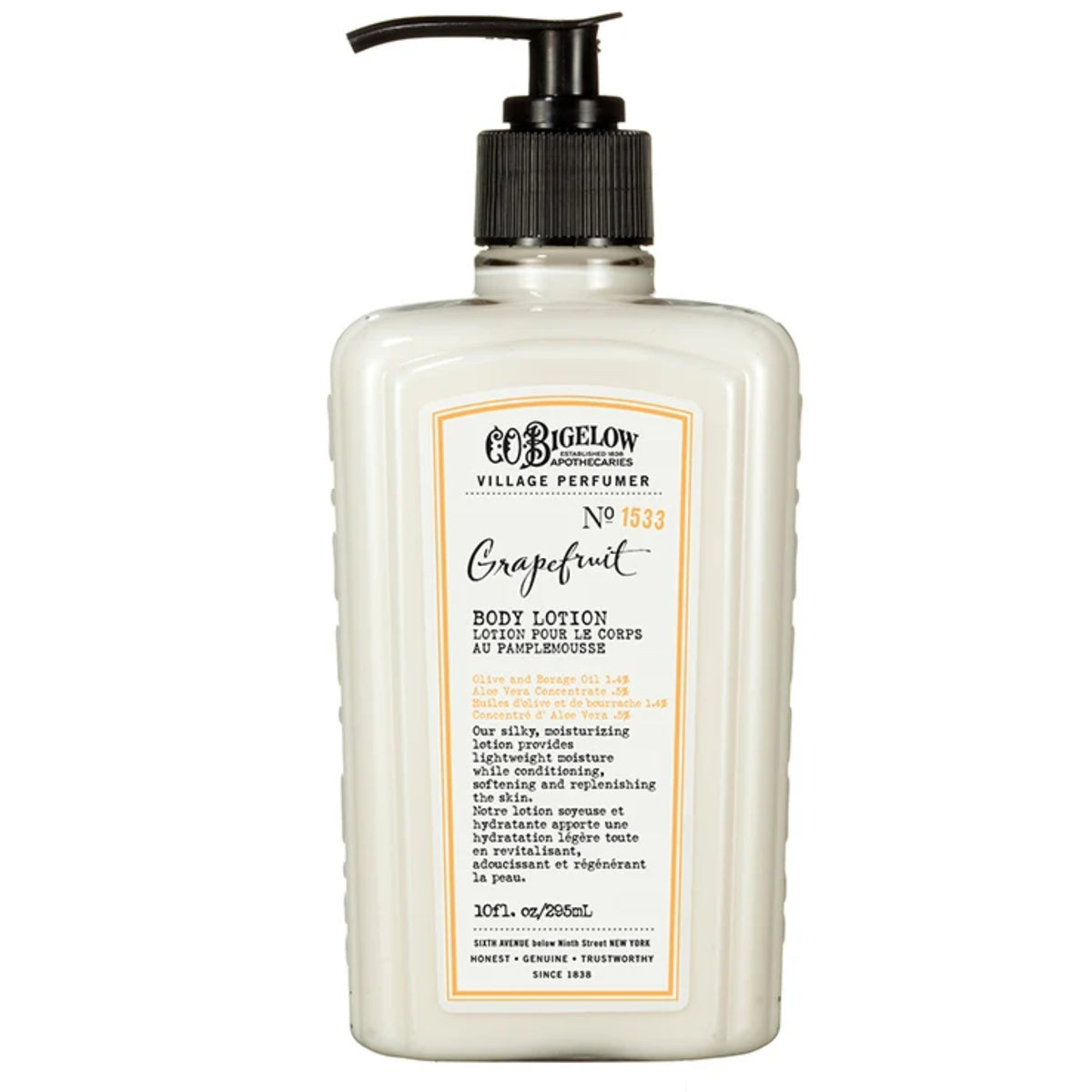 C.O. Bigelow Village Perfumer Grapefruit Body Lotion No. 1533