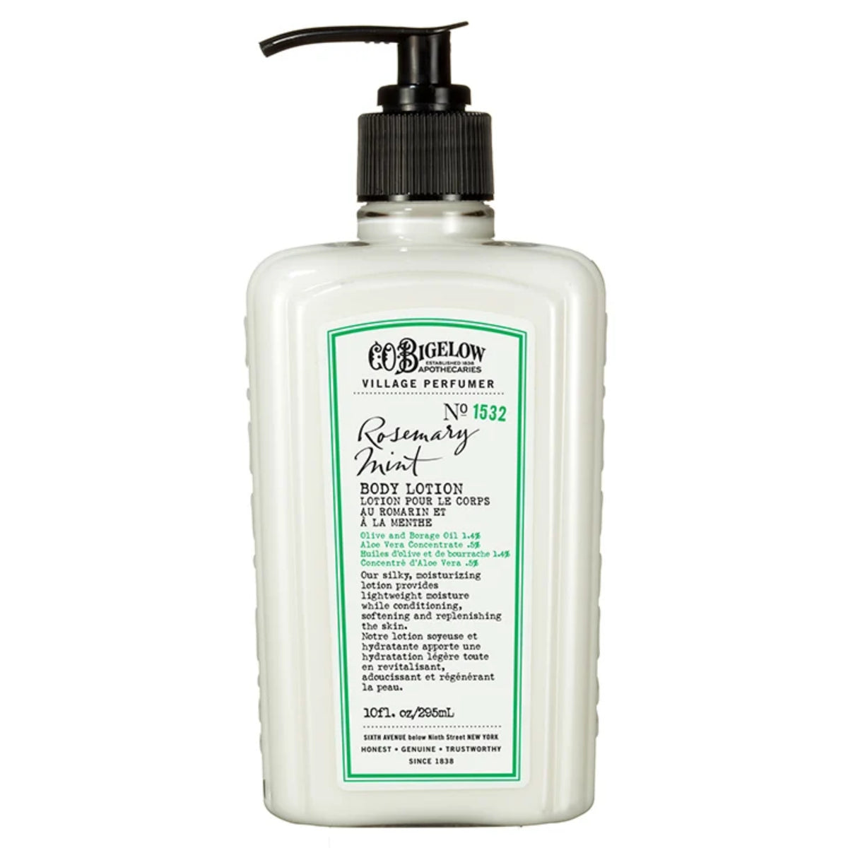 C.O. Bigelow Village Perfumer Rosemary Mint Body Lotion No. 1532