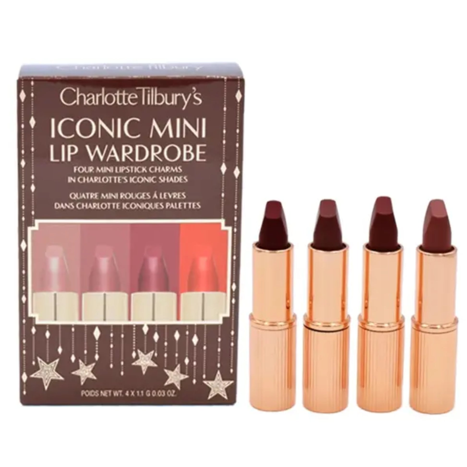 Charlotte Tilbury Iconic Mini Lip Wardrobe Gift Set - 4 Piece Mini Lipstick Set