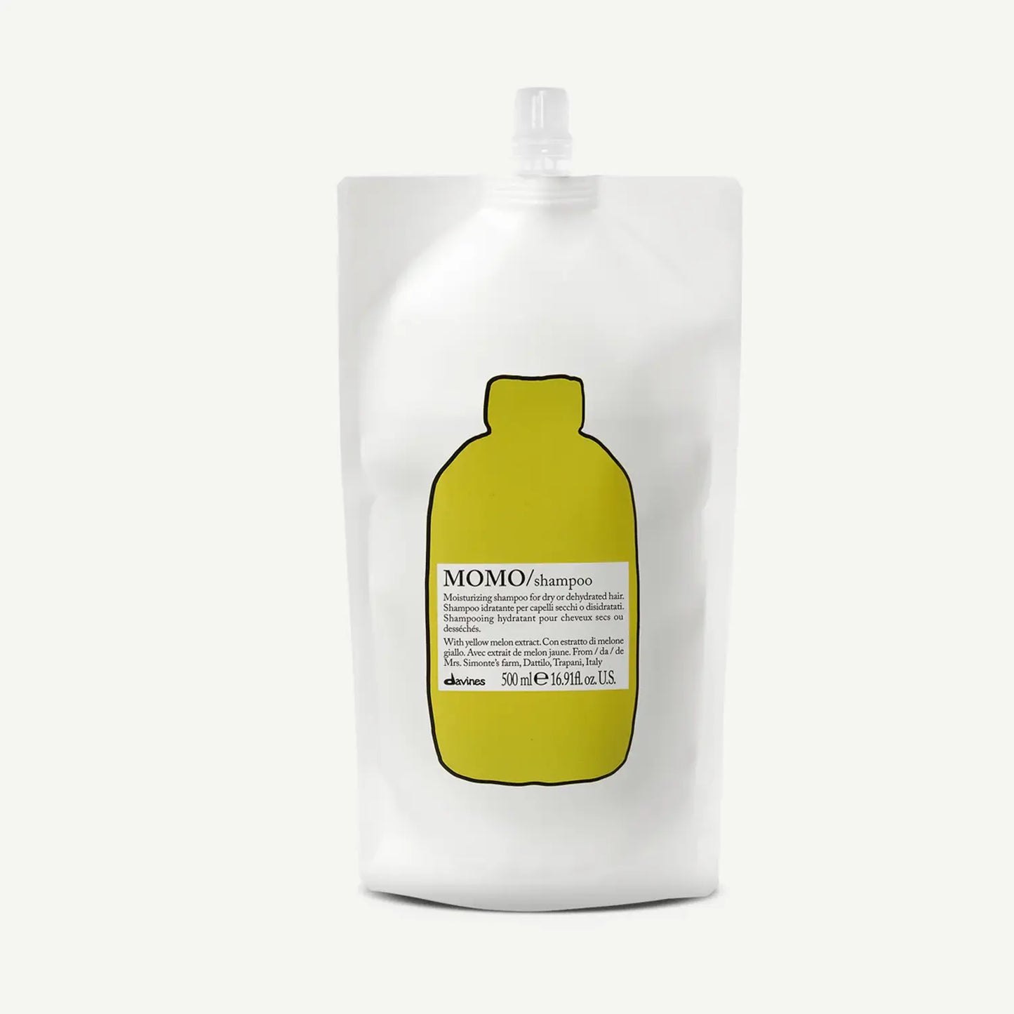Davines MOMO Shampoo for Dry or Dehydrated Hair, 500mL