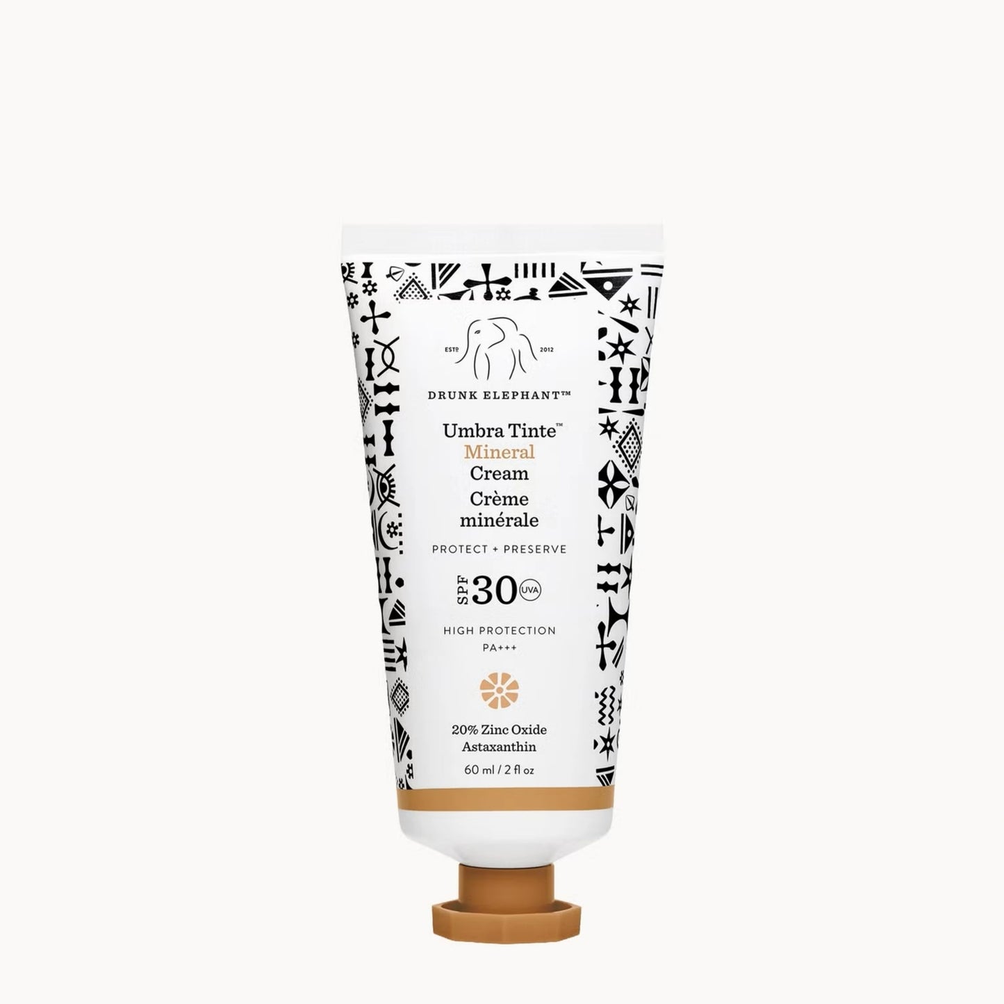 Drunk Elephant Umbra Tinte 100% Mineral Cream SPF 30/PA+++ Tinted Face Sunscreen 2 OZ