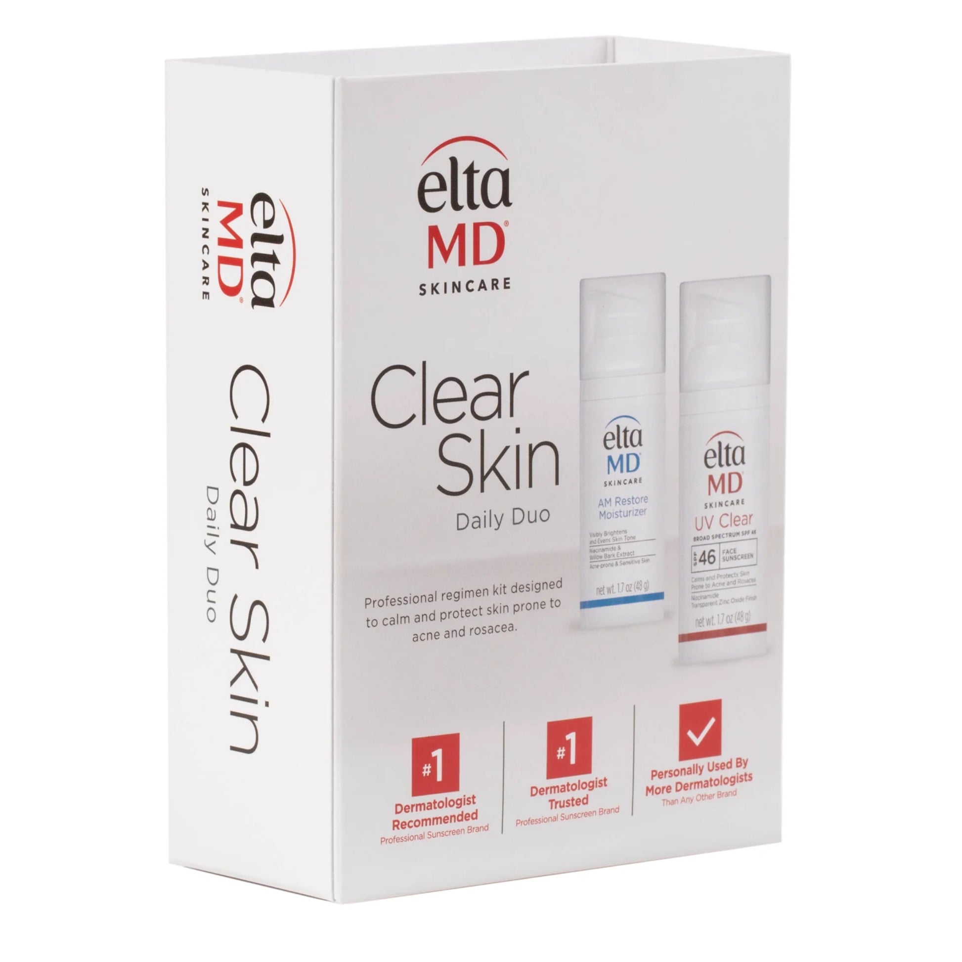EltaMD Clear Skin Daily Duo Kit: UV Clear SPF 46 & AM Restore Moisturizer