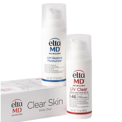 EltaMD Clear Skin Daily Duo Kit: UV Clear SPF 46 & AM Restore Moisturizer