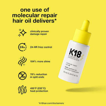 K18 Biomimetic Hairscience Molecular Repair Hair Oil