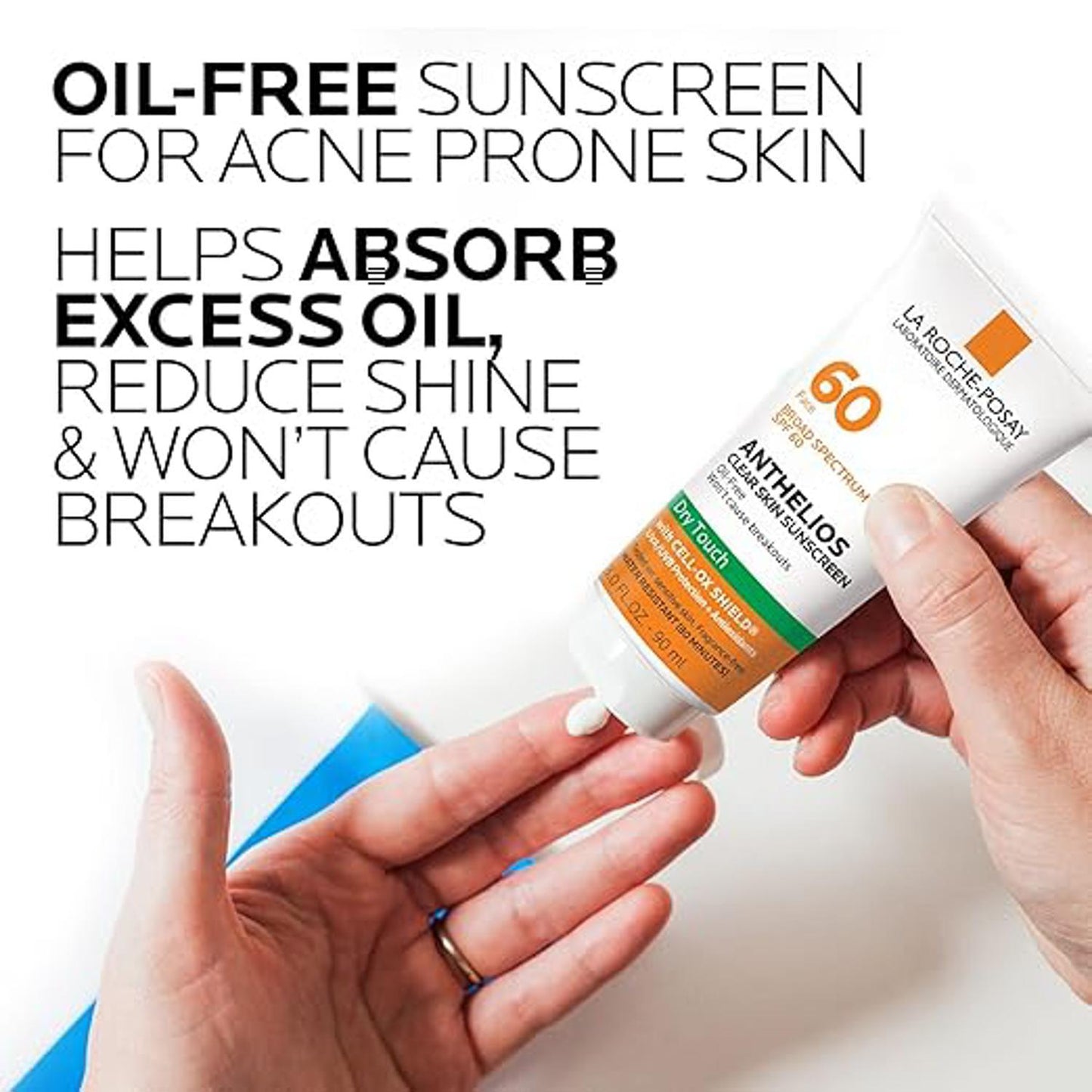 La Roche-Posay Anthelios Clear Skin Dry Touch Sunscreen For Acne and Prone Skin SPF 60 for , 3 Oz-infographic