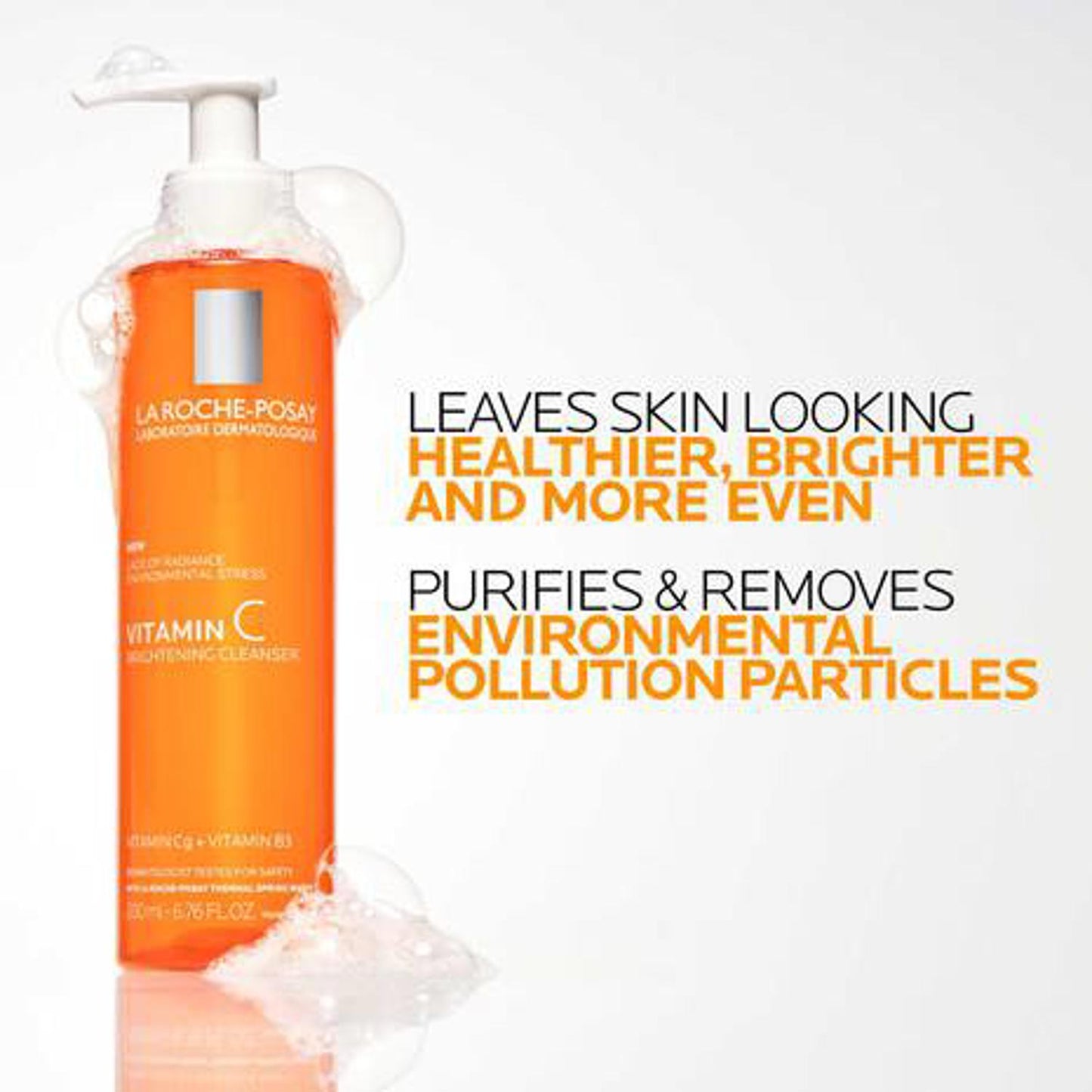 La Roche-Posay Pure Vitamin C Foaming Cleanser 6.76 Oz -infographic