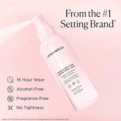 Laura Mercier 16 Hr. Pure Setting Spray  Translucent - Infographic 2