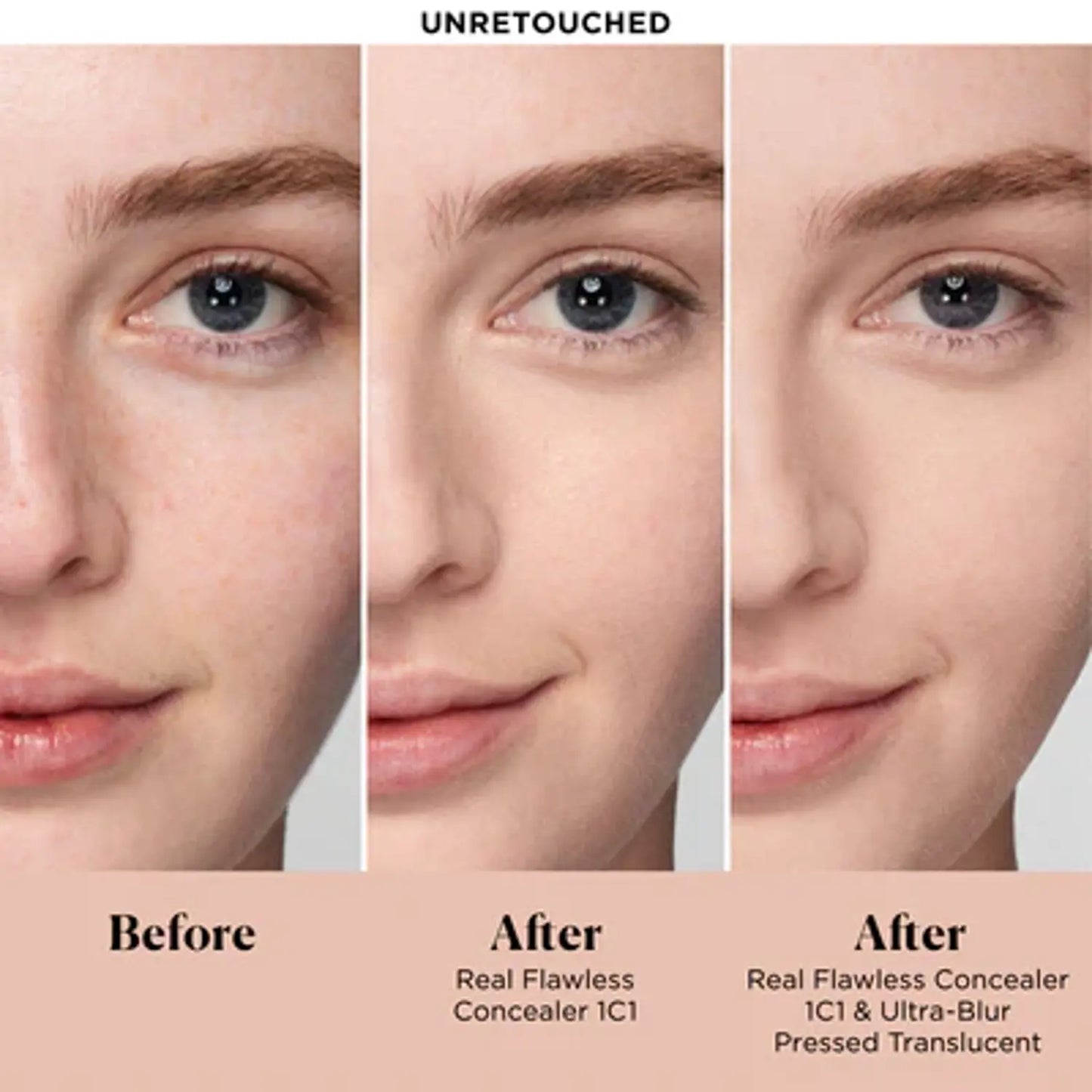 Laura Mercier Translucent Pressed Setting Powder Ultra Blur Translucent -before-after