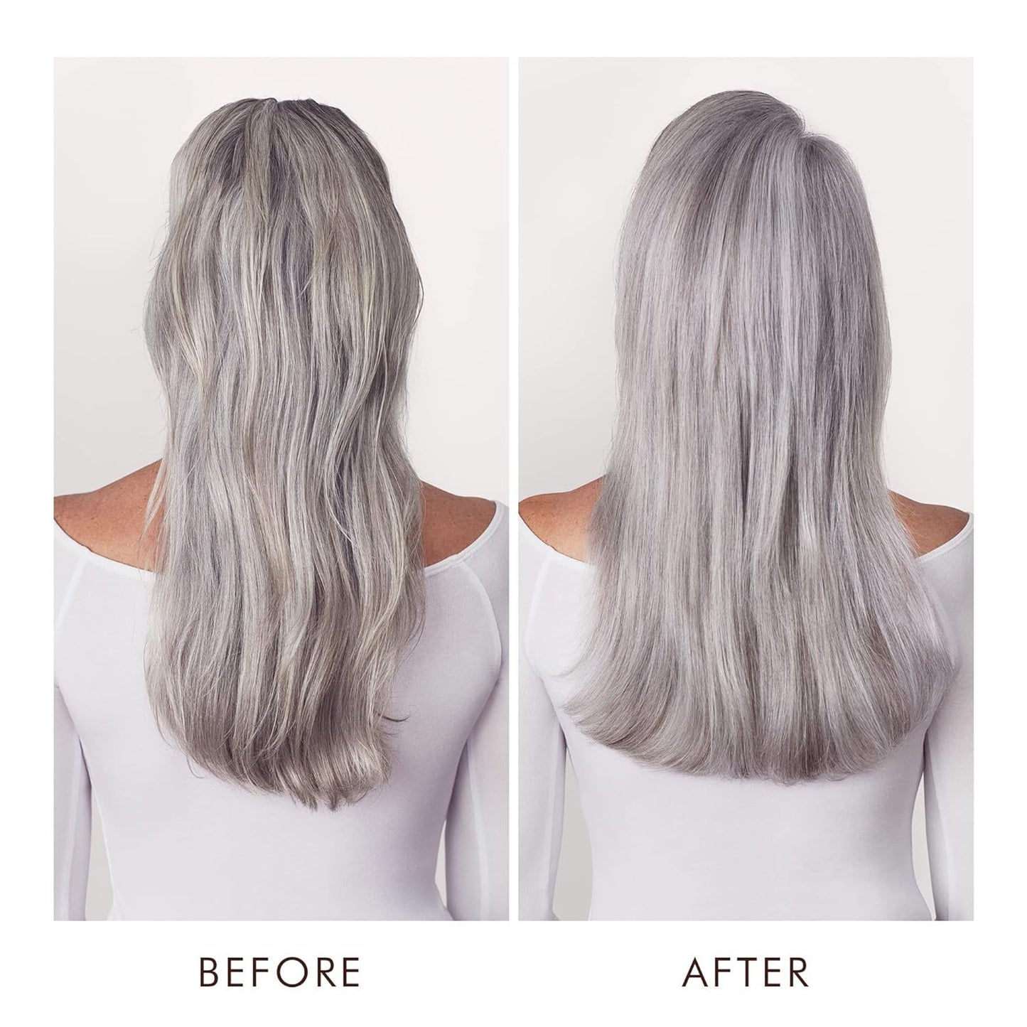 Moroccanoil Blonde Perfecting Purple Conditioner - Before & After - Grey