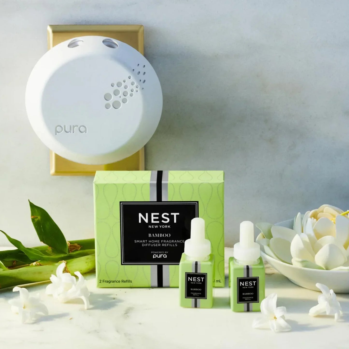 NEST New York Bamboo Refill Duo for Pura Smart Home Fragrance Diffuser