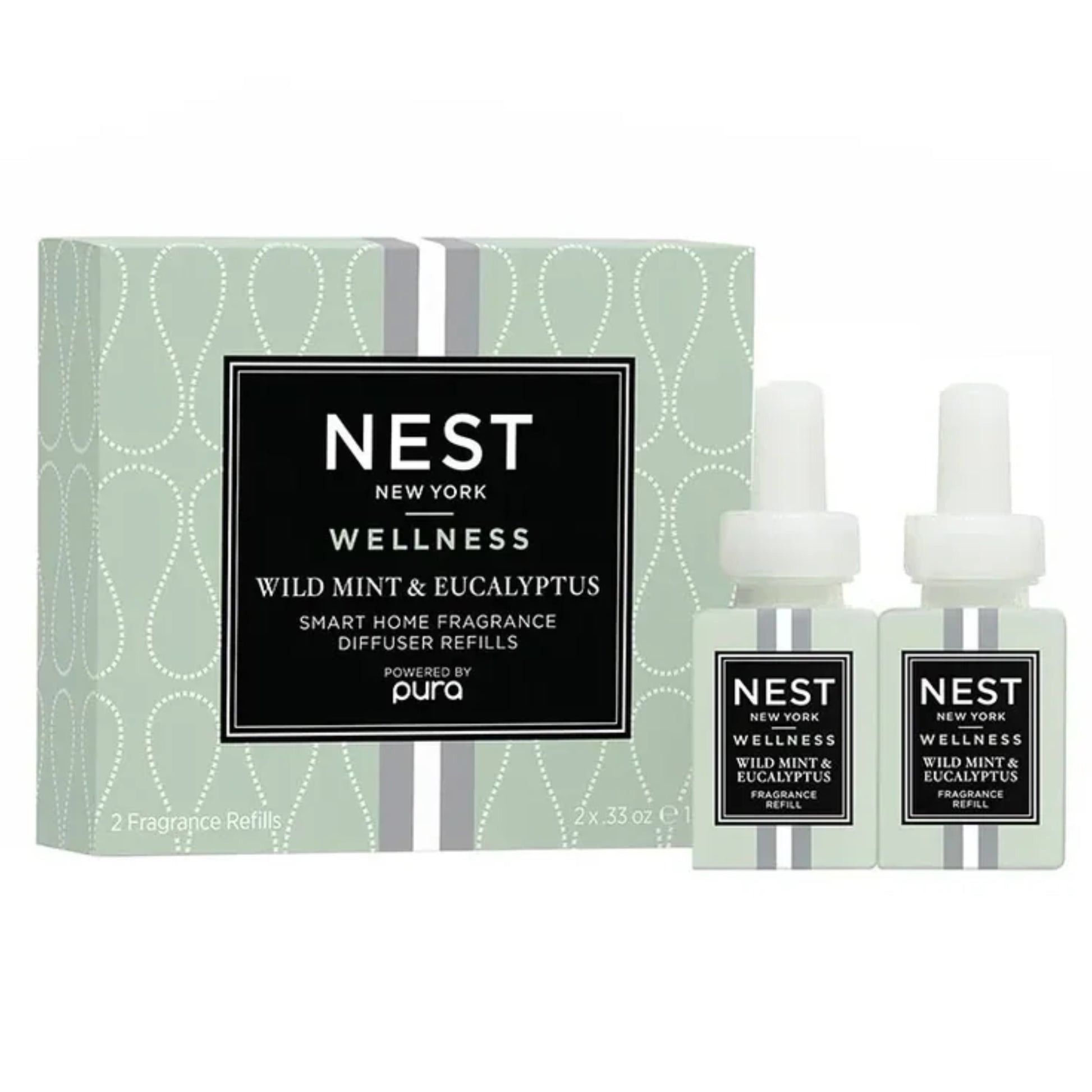 NEST New York Wild Mint & Eucalyptus Pura Smart Home Diffuser Refill Duo