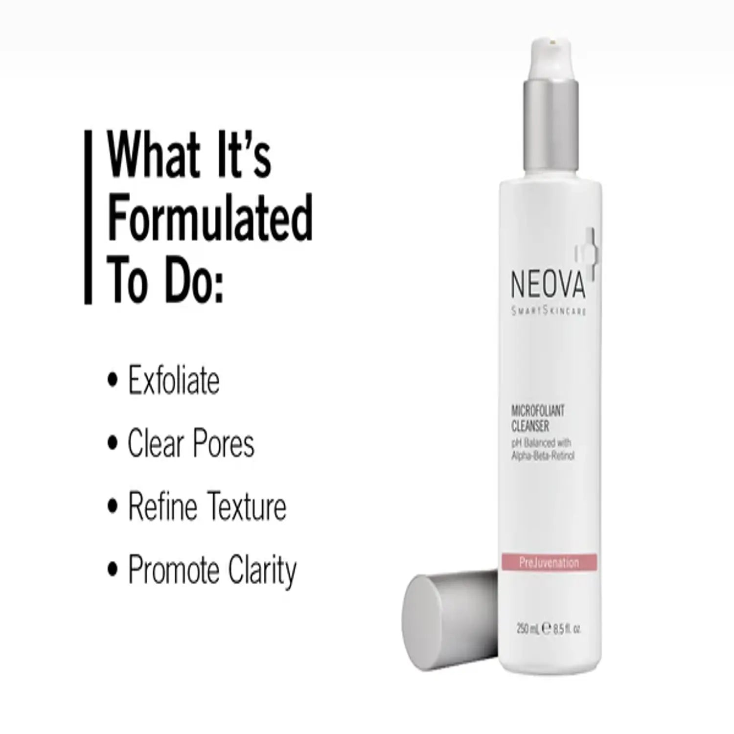 Neova Microfoliant Cleanser 8.5 Oz-infographic