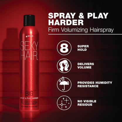 SexyHair Big Spray & Play Harder Firm Volumizing Hairspray