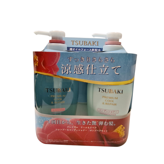 Shiseido Tsubaki Premium Cool & Repair Shampoo & Conditioner Set (450ml x 2)
