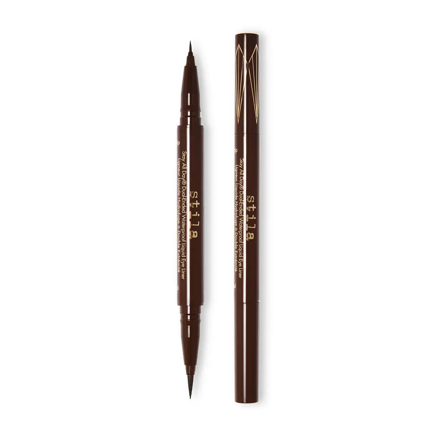 Stila Stay All Day Dual-Ended Waterproof Liquid Eyeliner - Dark Brown - Infographic