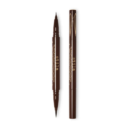 Stila Stay All Day Dual-Ended Waterproof Liquid Eyeliner - Dark Brown - Infographic