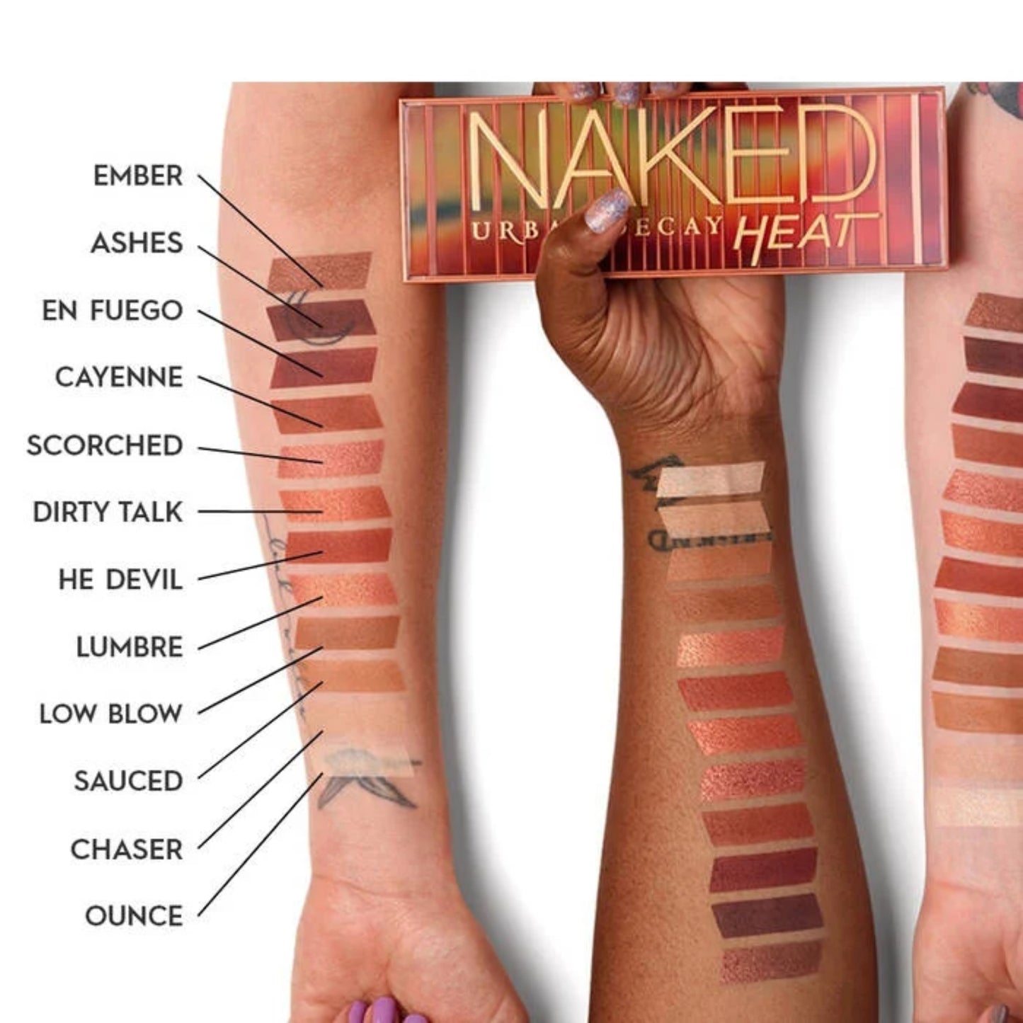 Urban Decay Naked Heat Eyeshadow Palette - 12 Amber-Hued Shades