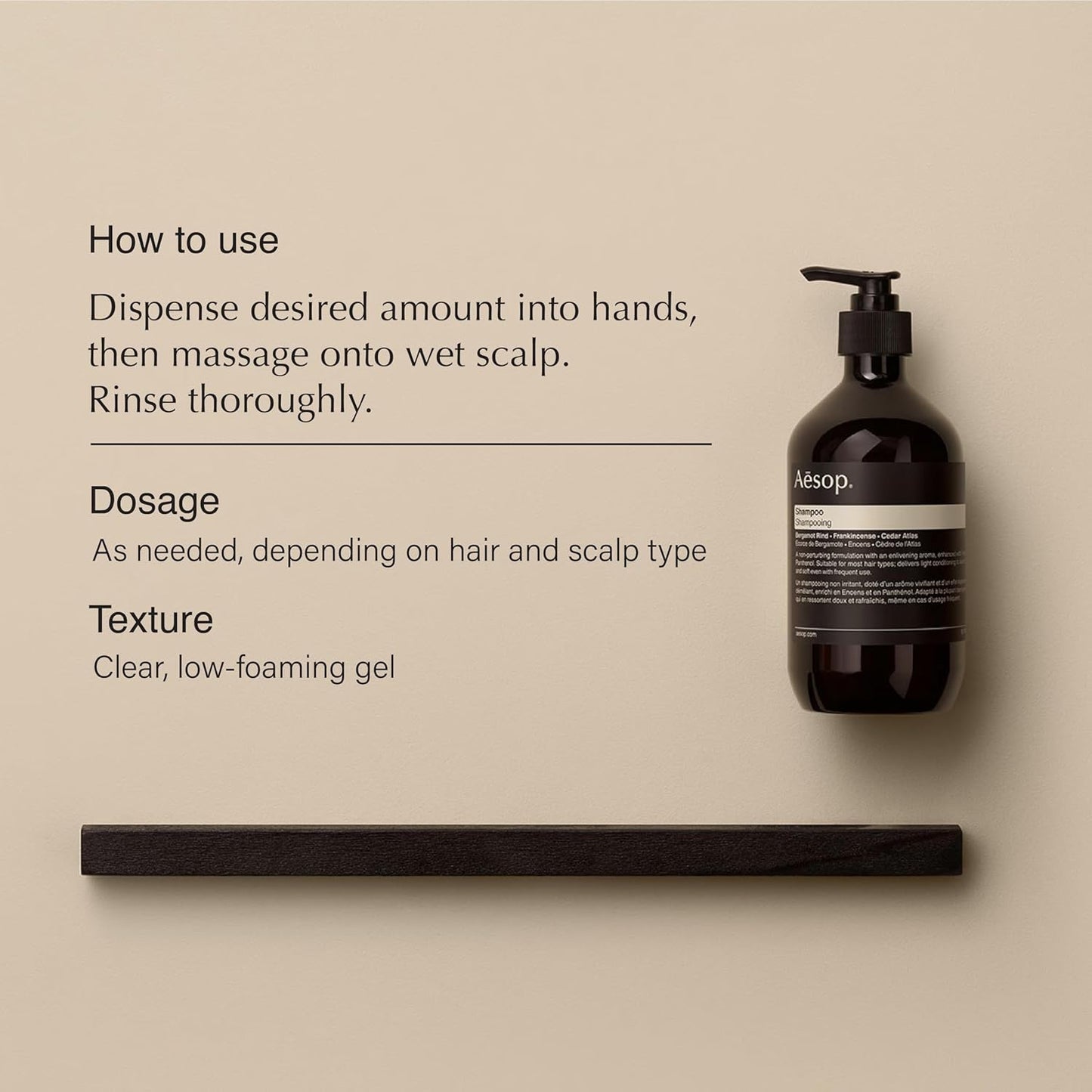 How to use Aesop Shampoo 500 mL for optimal hair cleansing and care.