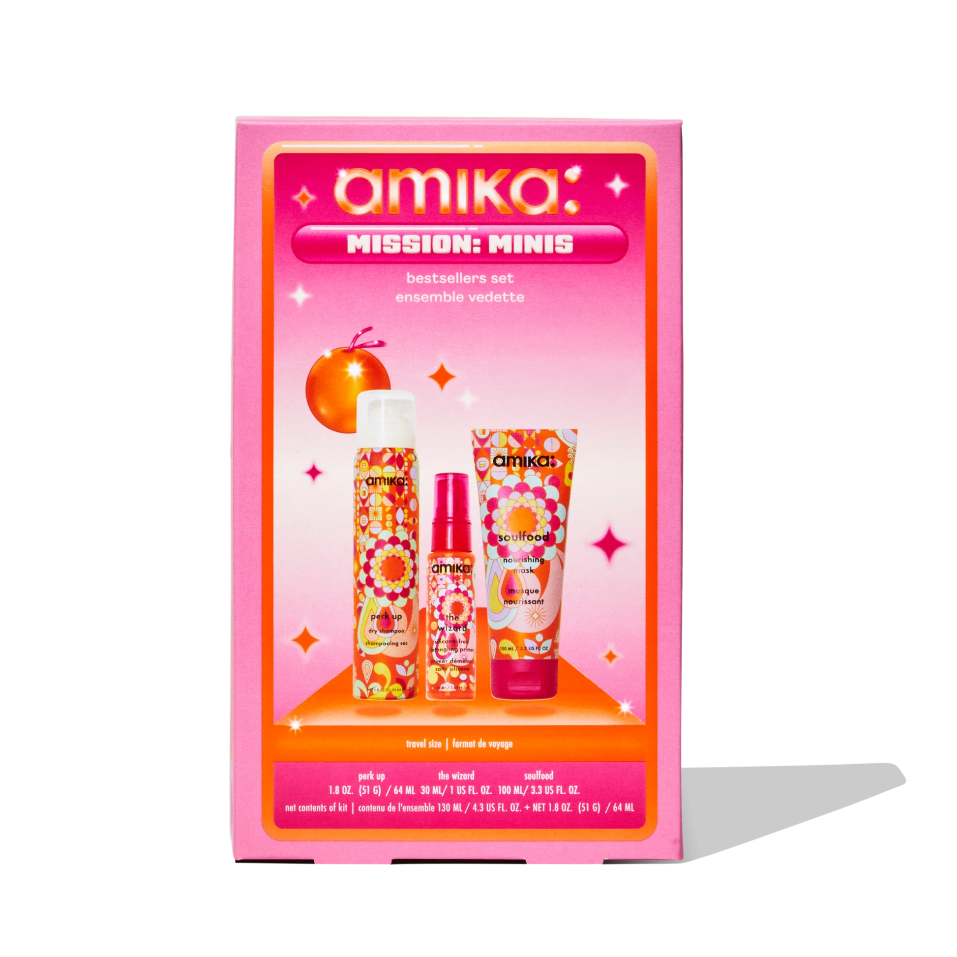 amika Mission Minis Set featuring bestselling hair care essentials









