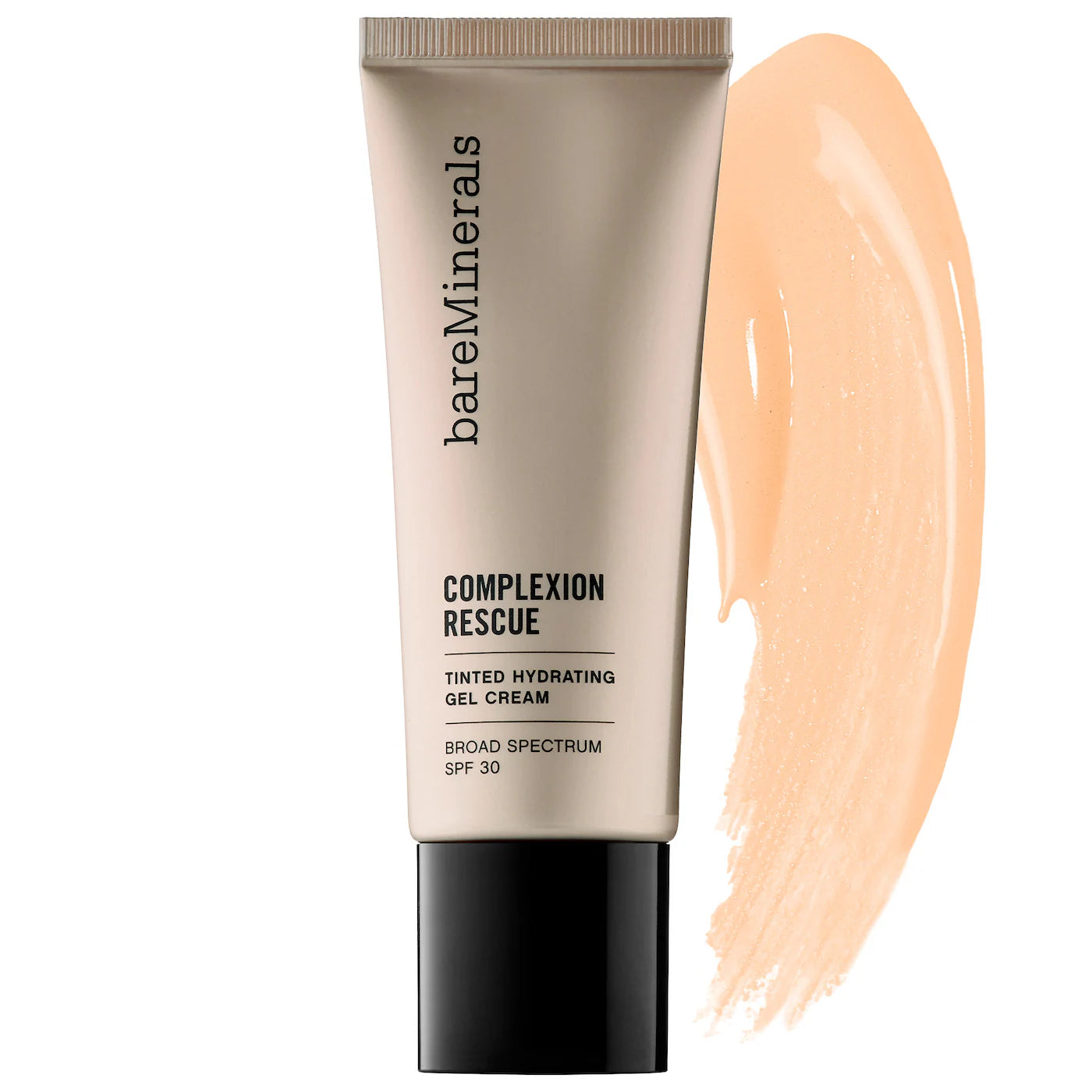 BareMinerals Complexion Rescue Tinted Moisturizer with Hyaluronic Acid and Mineral SPF 30 in Buttercream 03 shade for hydrating, natural-looking coverage