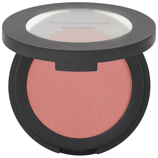 BareMinerals Gen Nude Powder Blush in Pink Me Up shade for a soft, rosy glow