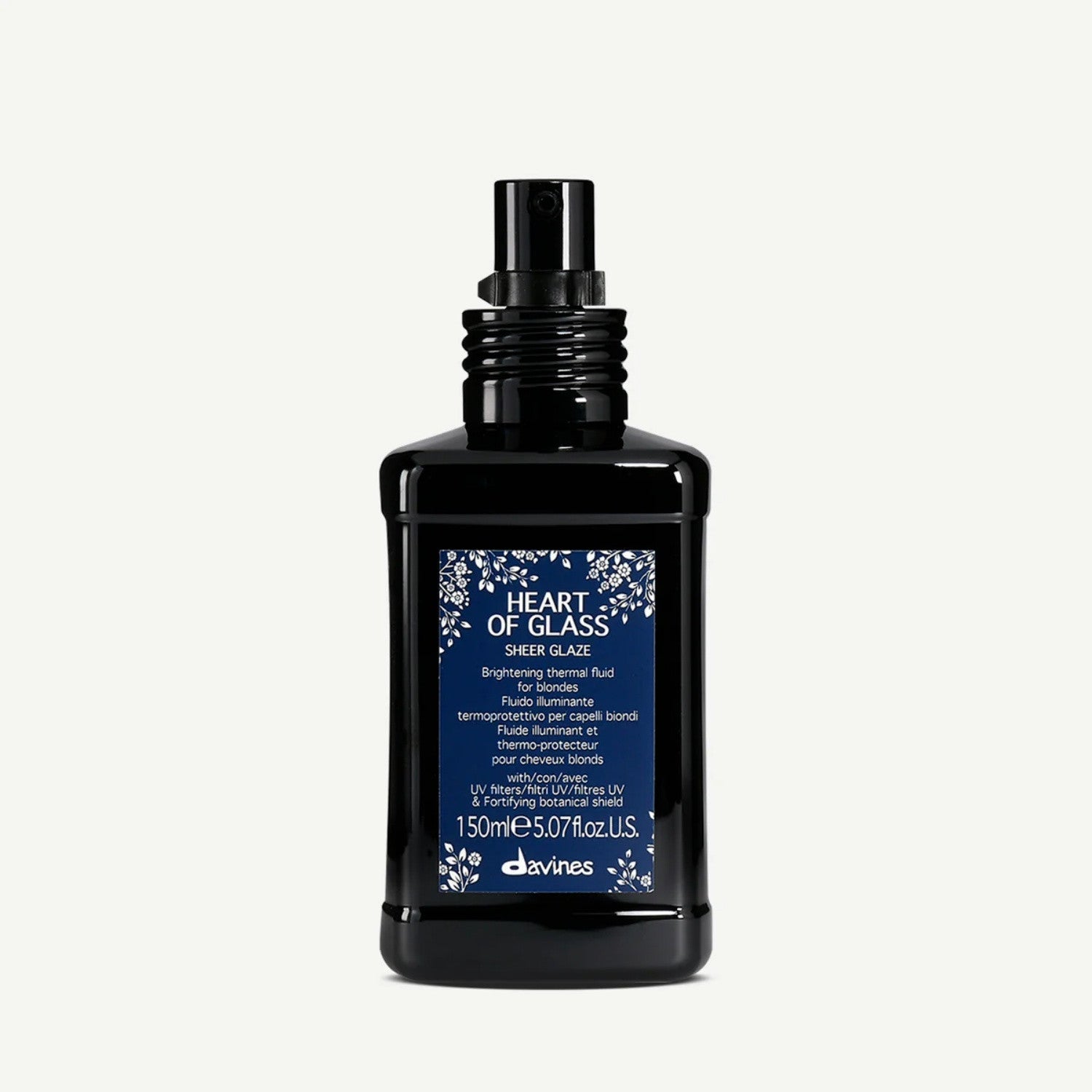 Davines Heart of Glass Sheer Glaze 150 mL – Shine-enhancing and frizz control spray for smooth, glossy hair








