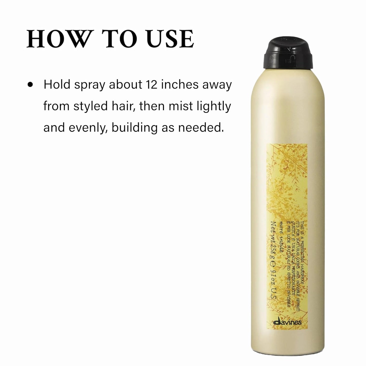 Davines Perfecting Hairspray 300 mL – Flexible hold and smooth finish