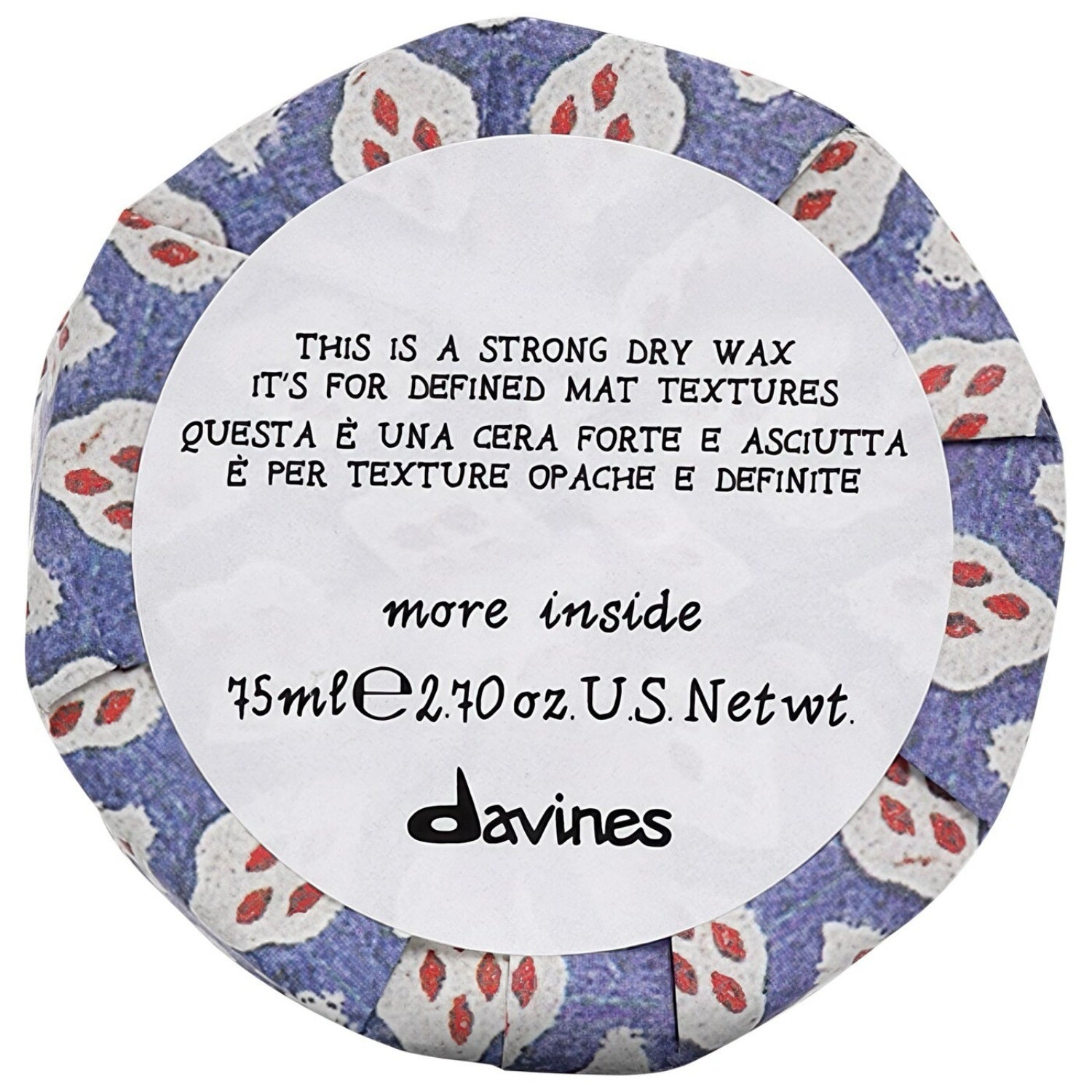 Davines This Is A Strong Dry Wax 75 mL – Matte finish wax for strong, flexible hold