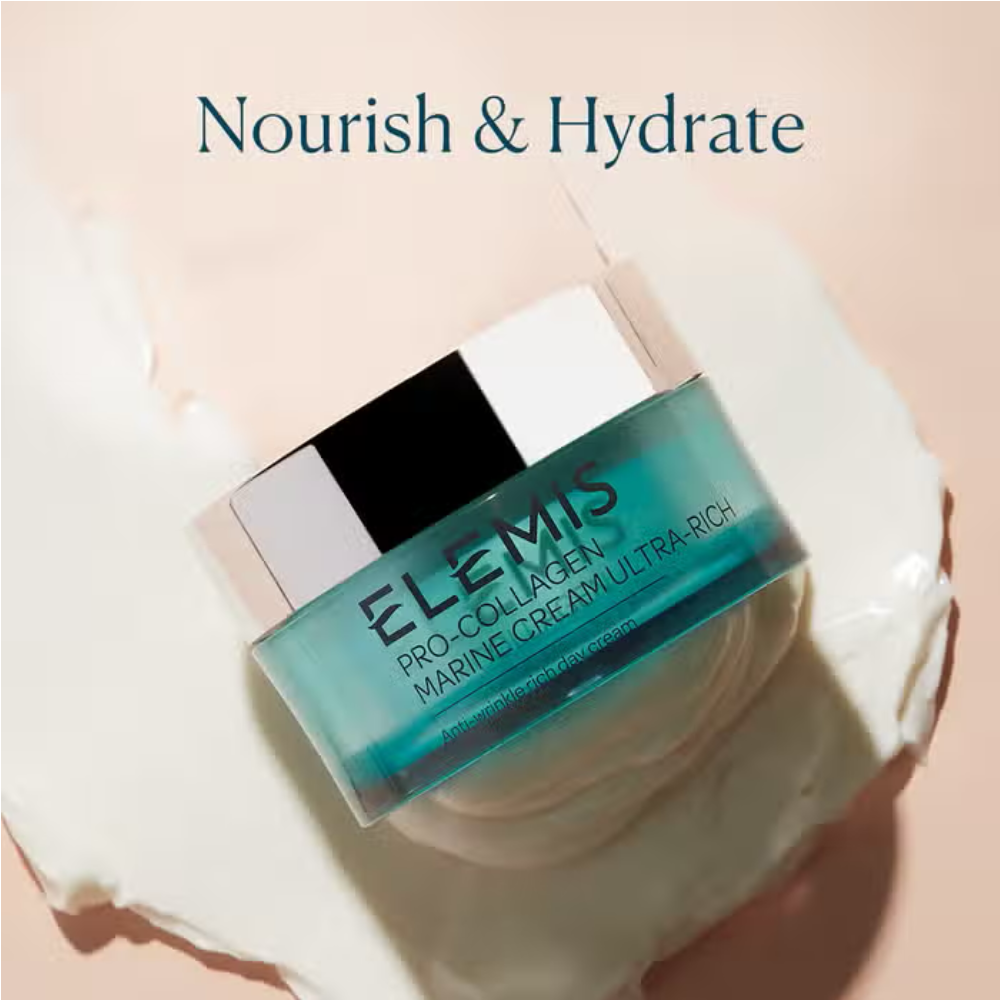 Elemis Pro-Collagen Marine Cream Ultra Rich anti-aging moisturizer.