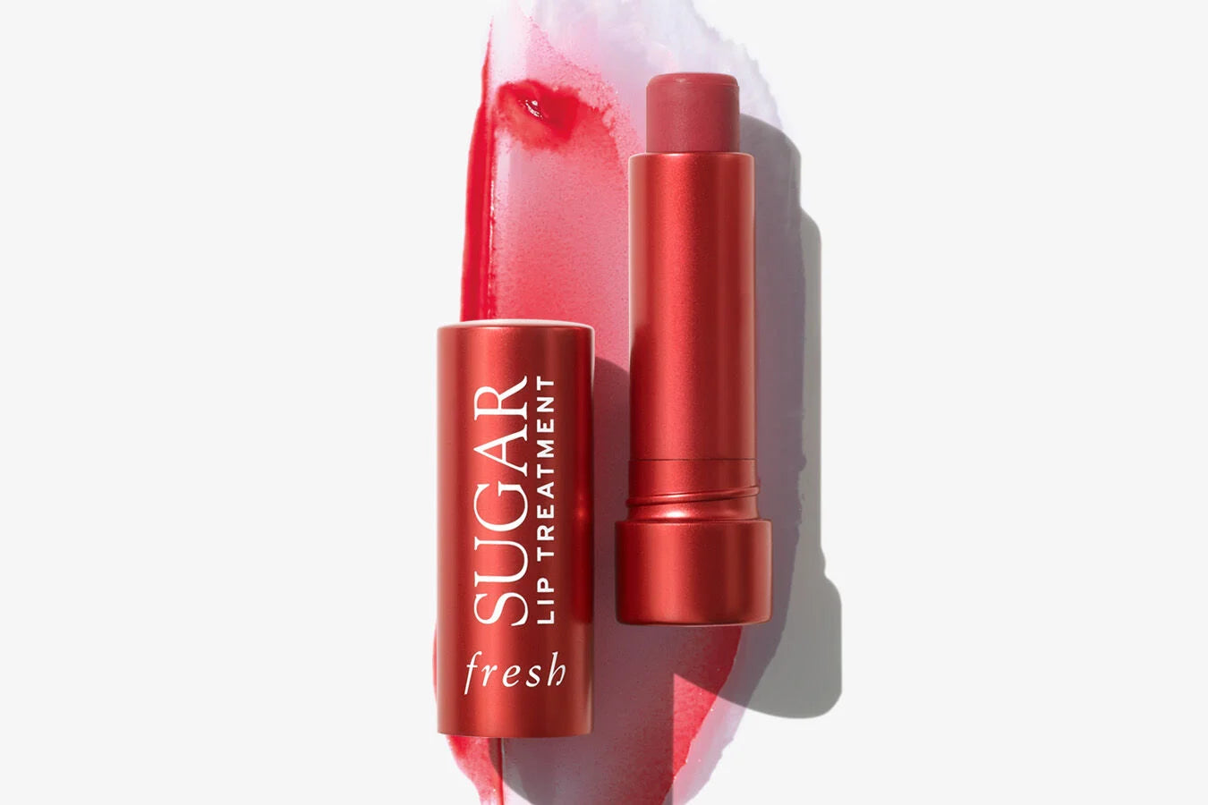 Fresh Sugar Lip Balm in Coral shade — hydrating tinted lip treatment