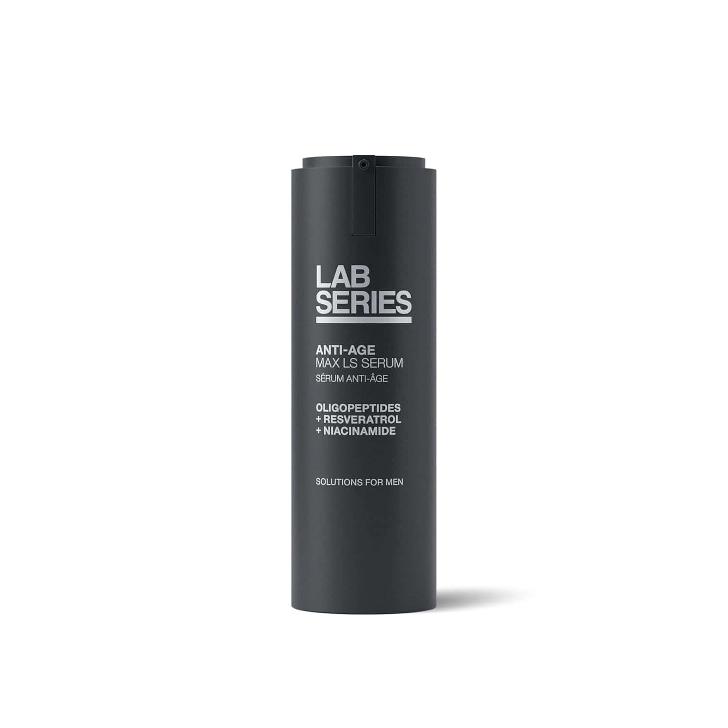 Lab Series Max LX Serum 0.91 oz bottle for anti-aging, firming, and revitalizing men's skin