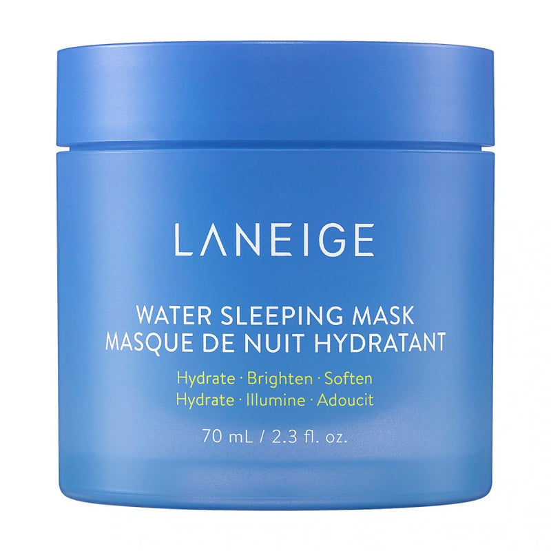 Laneige Water Sleeping Mask with Niacinamide & Squalane 2.3 Oz jar for overnight skin hydration and brightening.