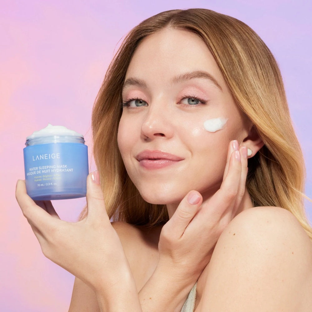 Laneige Water Sleeping Mask 2.3 Oz with Niacinamide and Squalane for overnight skin hydration.