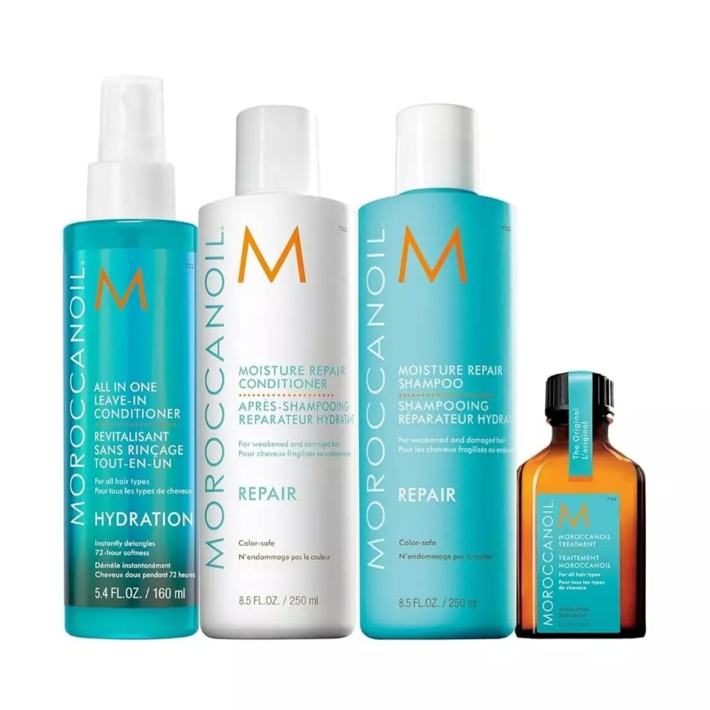 Moroccanoil Holiday Repair Hair Set with teal bag.