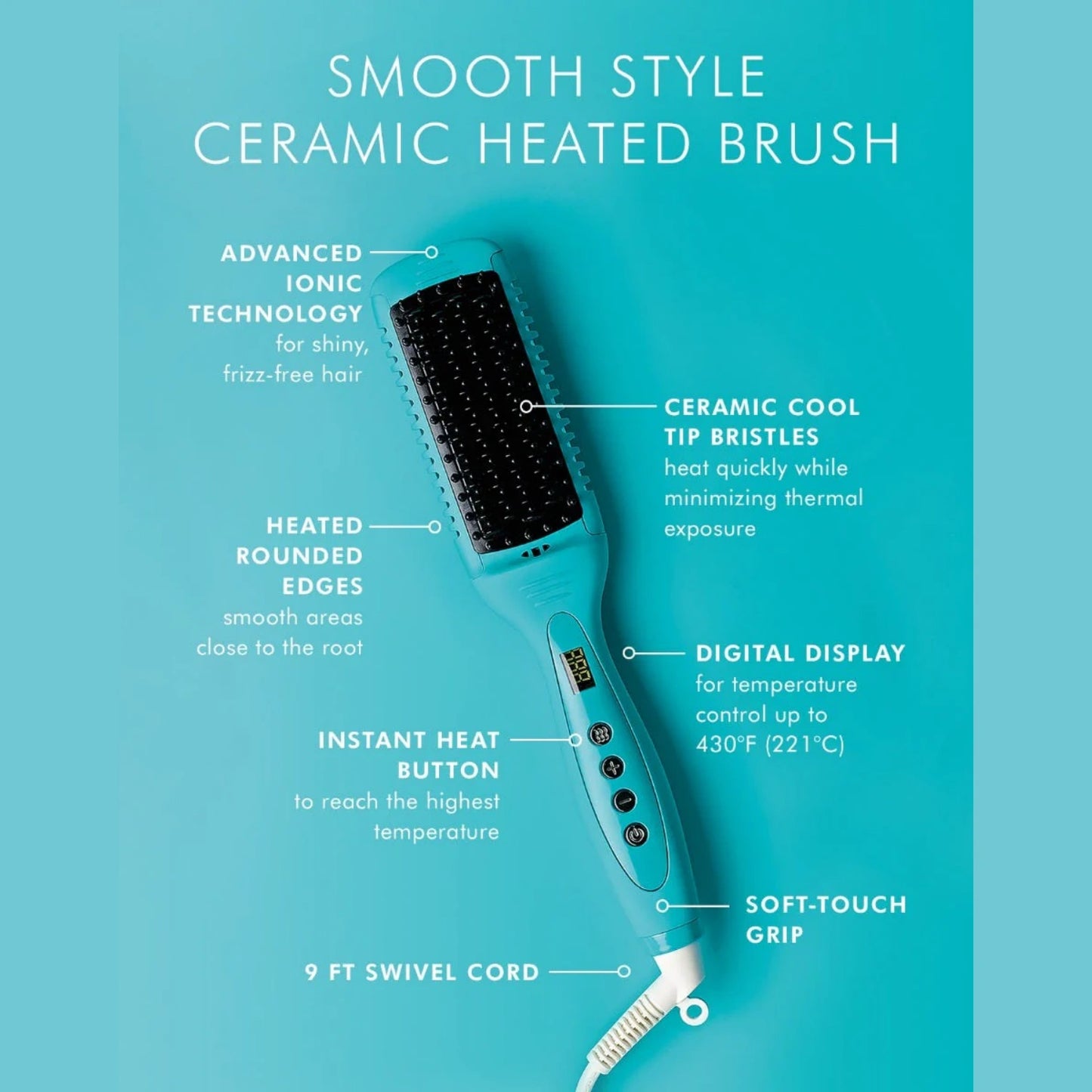 Moroccanoil Smooth Style Ceramic Heated Brush - Benefits